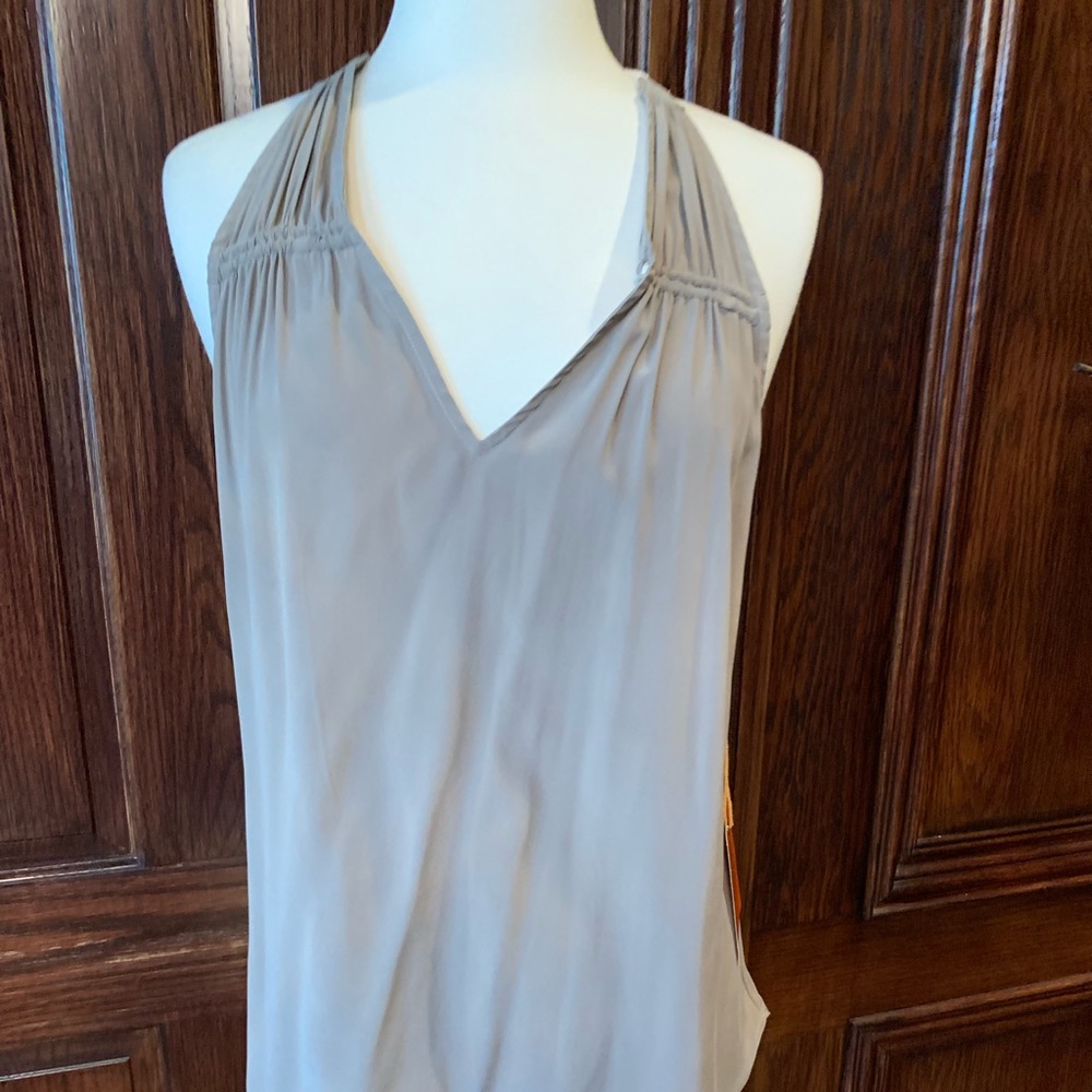ramy brooke halter top tan beige